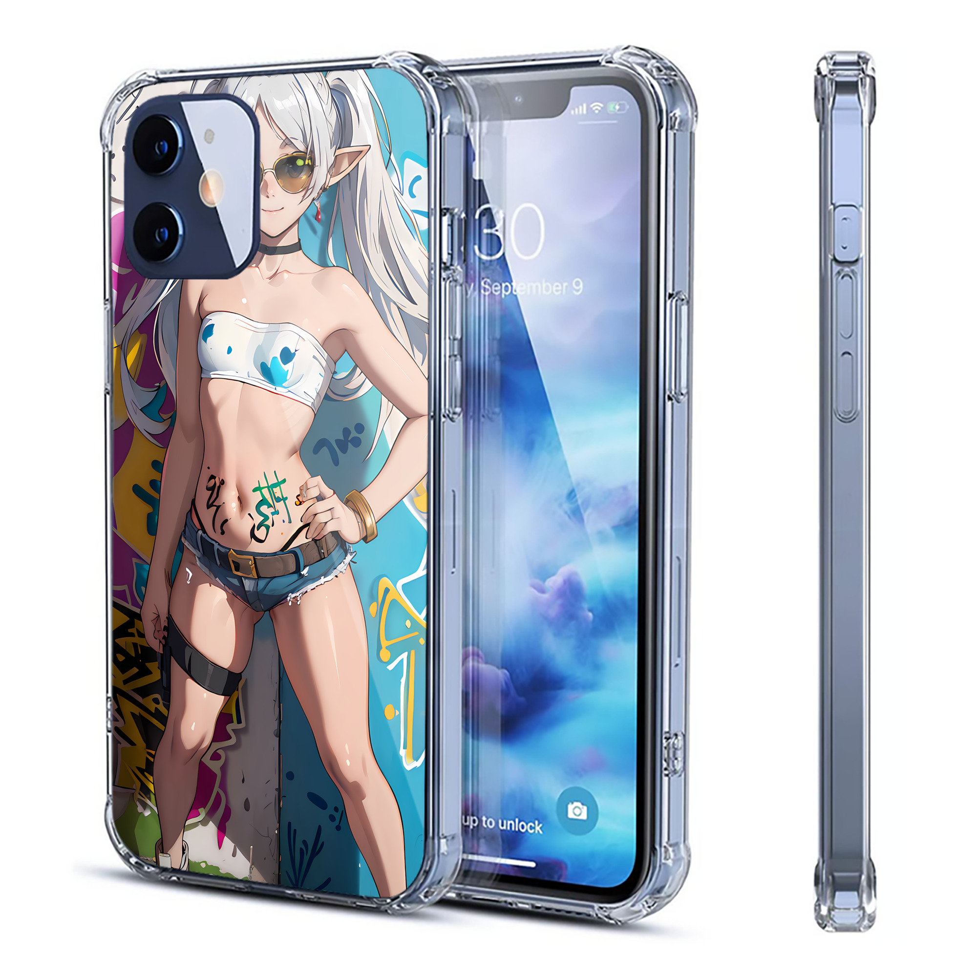 （画像用） 葬送のフリーレン Frieren 【iPhone 12シリーズ対応】透明スマホケース（クリアソフトケース）
